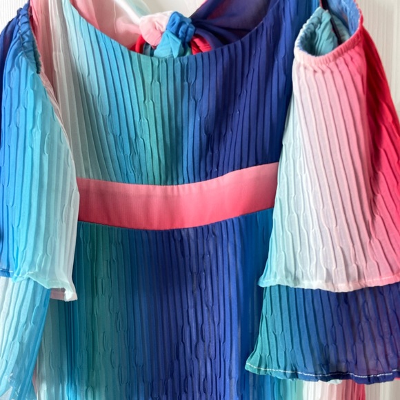 NEW L'ATISTE Women's Blue & Pink Floral Maxi Dress Size Small - Picture 12 of 14